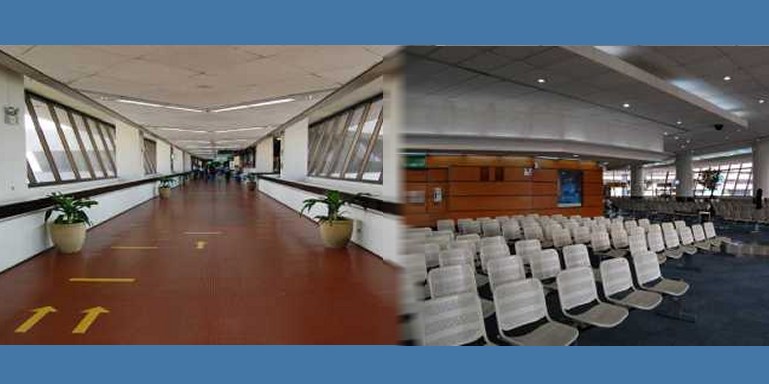 Departure from Manila Airport is a long walk