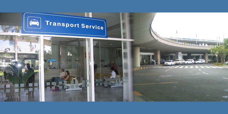 Taxis and shuttle bus