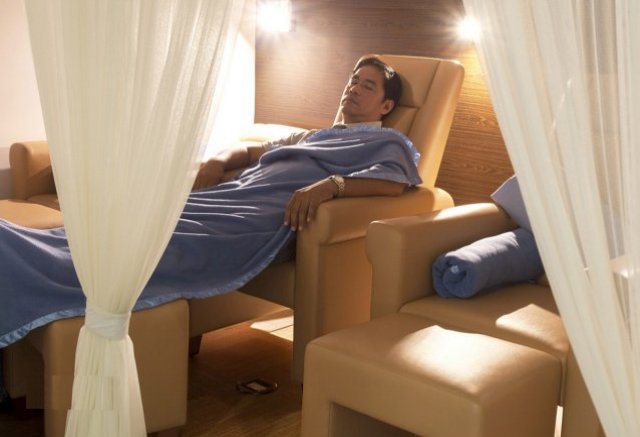 Sleeping in NAIA-3. Picture courtesy of Wings Sleeping in NAIA-3. Picture courtesy of Wings