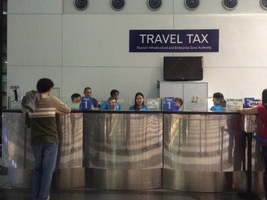 Travel tax counter in NAIA-3, Manila Travel tax counter in NAIA-3, Manila